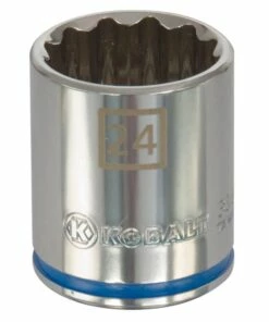 Kobalt Metric 1/2-in Drive 12-point 24-mm Shallow Socket - Hand Tools