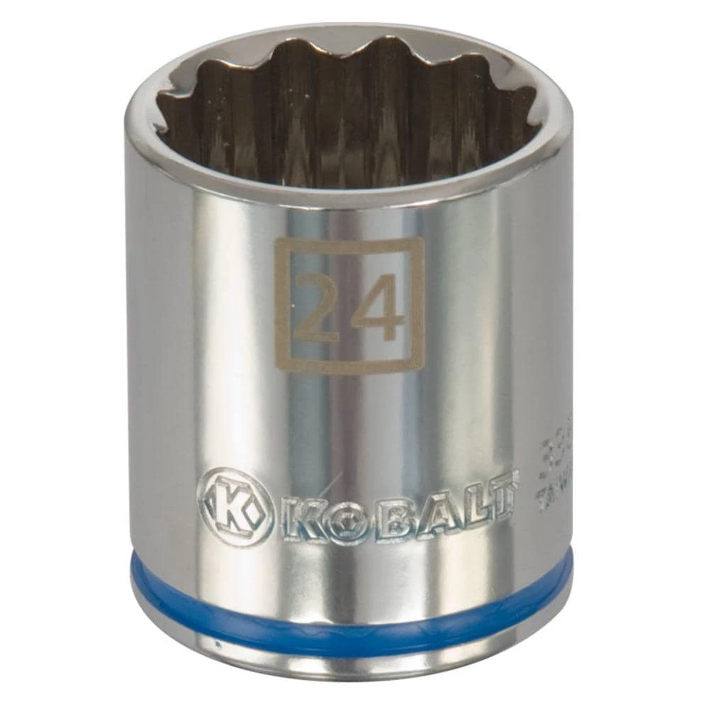 Kobalt Metric 1/2-in Drive 12-point 24-mm Shallow Socket - Hand Tools 1 Kobalt Metric 1/2-in Drive 12-point 24-mm Shallow Socket - Hand Tools