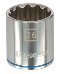 Kobalt Metric 1/2-in Drive 12-point 26-mm Shallow Socket - Hand Tools