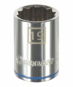 Kobalt Metric 1/2-in Drive 12-point 19-mm Shallow Socket - Hand Tools
