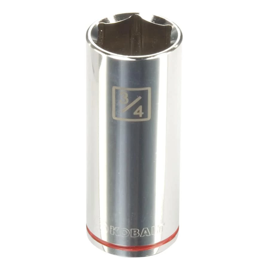 Kobalt Standard (SAE) 3/8-in Drive 6-point 3/4-in Deep Socket - Hand Tools 1 Kobalt Standard (SAE) 3/8-in Drive 6-point 3/4-in Deep Socket - Hand Tools