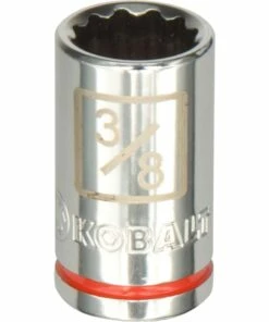 Kobalt Standard (SAE) 1/4-in Drive 12-point 3/8-in Shallow Socket - Hand Tools