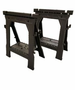 Kobalt 2-Pack 4.1-in W x 32-in H Plastic Saw Horse (1000-lb Capacity) - Tool Storage & Work Benches