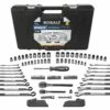 Kobalt Universal 115-Piece Standard (SAE) and Metric Combination Matte Mechanics Tool Set (1/4-in; 3/8-in) - Hand Tools