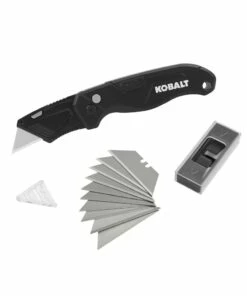 Kobalt Speed Release 10-Blade Folding Utility Knife with On Tool Blade Storage - Hand Tools