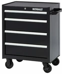 Kobalt 26.5-in W x 34-in H 4-Drawer Steel Tool Cabinet (Black) - Tool Storage & Work Benches