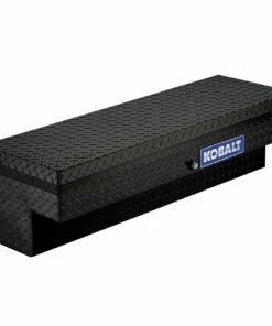Kobalt 46.9-in x 15.8-in x 13-in Black Aluminum Crossover Truck Tool Box - Cargo Management