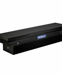 Kobalt 61.9-in x 13.9-in x 14-in Black Aluminum Top Mount Truck Tool Box - Cargo Management
