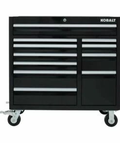 Kobalt 3000 Series 41-in W x 41-in H 11-Drawer Steel Rolling Tool Cabinet (Black) - Tool Storage & Work Benches