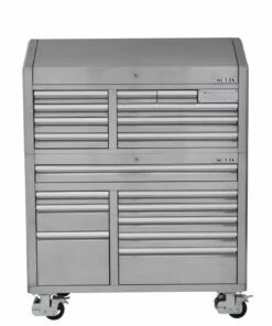 Kobalt 3000 Series 53-in W x 68.7-in H 18-Drawer Stainless Steel Rolling Tool Cabinet (Stainless Steel) - Tool Storage & Work Benches