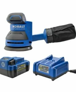 Kobalt 24-Volt Brushless Cordless Random Orbital Sander with Bag (Battery Included) - Power Tools