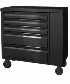 Kobalt 3000 Series 41-in W x 41-in H 5-Drawer Stainless Steel Rolling Tool Cabinet (Black) - Tool Storage & Work Benches -Kobalt Sales Store 08703972
