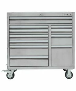 Kobalt 3000 Series 41-in W x 41-in H 11-Drawer Stainless Steel Rolling Tool Cabinet (Stainless Steel) - Tool Storage & Work Benches