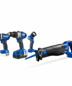 Kobalt 4-Tool 24-Volt Max Brushless Power Tool Combo Kit with Soft Case (1-Battery Included and Charger Included) - Power Tools -Kobalt Sales Store 08796438