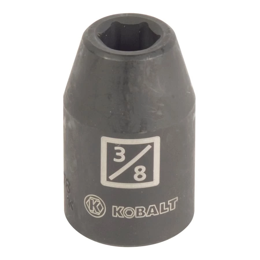Kobalt -Piece Standard (SAE) 1/2-in Drive 3/8-in 6-Point Impact Socket - Hand Tools 1 Kobalt -Piece Standard (SAE) 1/2-in Drive 3/8-in 6-Point Impact Socket - Hand Tools