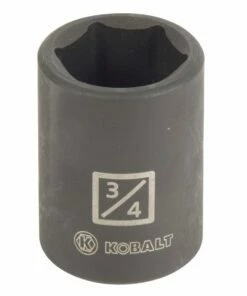 Kobalt -Piece Standard (SAE) 1/2-in Drive 3/4-in 6-Point Impact Socket - Hand Tools
