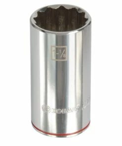 Kobalt Standard (SAE) 1/2-in Drive 12-point 1-1/8-in Deep Socket - Hand Tools