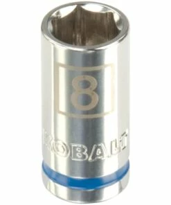 Kobalt Metric 1/4-in Drive 6-point 8-mm Shallow Socket - Hand Tools