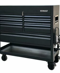 Kobalt 3000 Series 45-in W x 47-in H 7-Drawer Steel Rolling Tool Cabinet (Black) - Tool Storage & Work Benches -Kobalt Sales Store 09097295