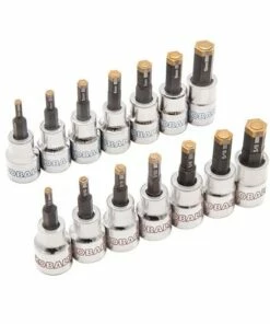 Kobalt 14-Piece 3/8-in Drive Set Hex Bit Standard (SAE) and Metric Combination Driver Socket Set - Hand Tools -Kobalt Sales Store 099198812977xl