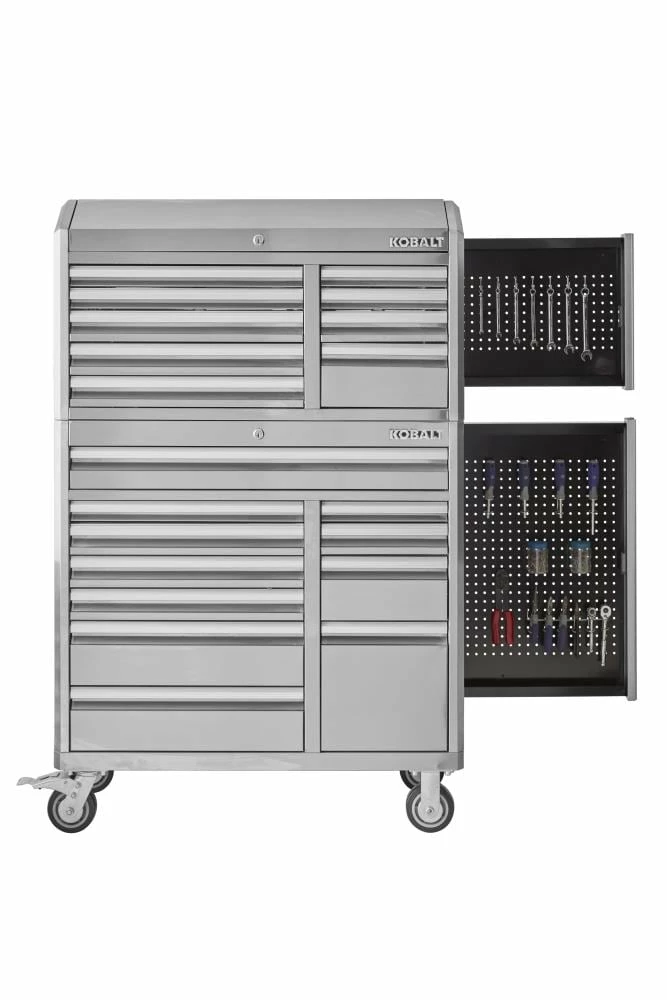Kobalt 3000 Series 41-in W x 41-in H 11-Drawer Stainless Steel Rolling Tool Cabinet (Stainless Steel) - Tool Storage & Work Benches 14 Kobalt 3000 Series 41-in W x 41-in H 11-Drawer Stainless Steel Rolling Tool Cabinet (Stainless Steel) - Tool Storage & Work Benches - Image 14
