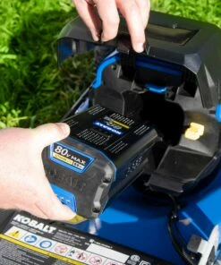 Kobalt 80-Volt Max Brushless 21-in Self-propelled Cordless Electric Lawn Mower 6 Ah (Battery and Charger Included) - Outdoor Tools & Equipment -Kobalt Sales Store 10217255