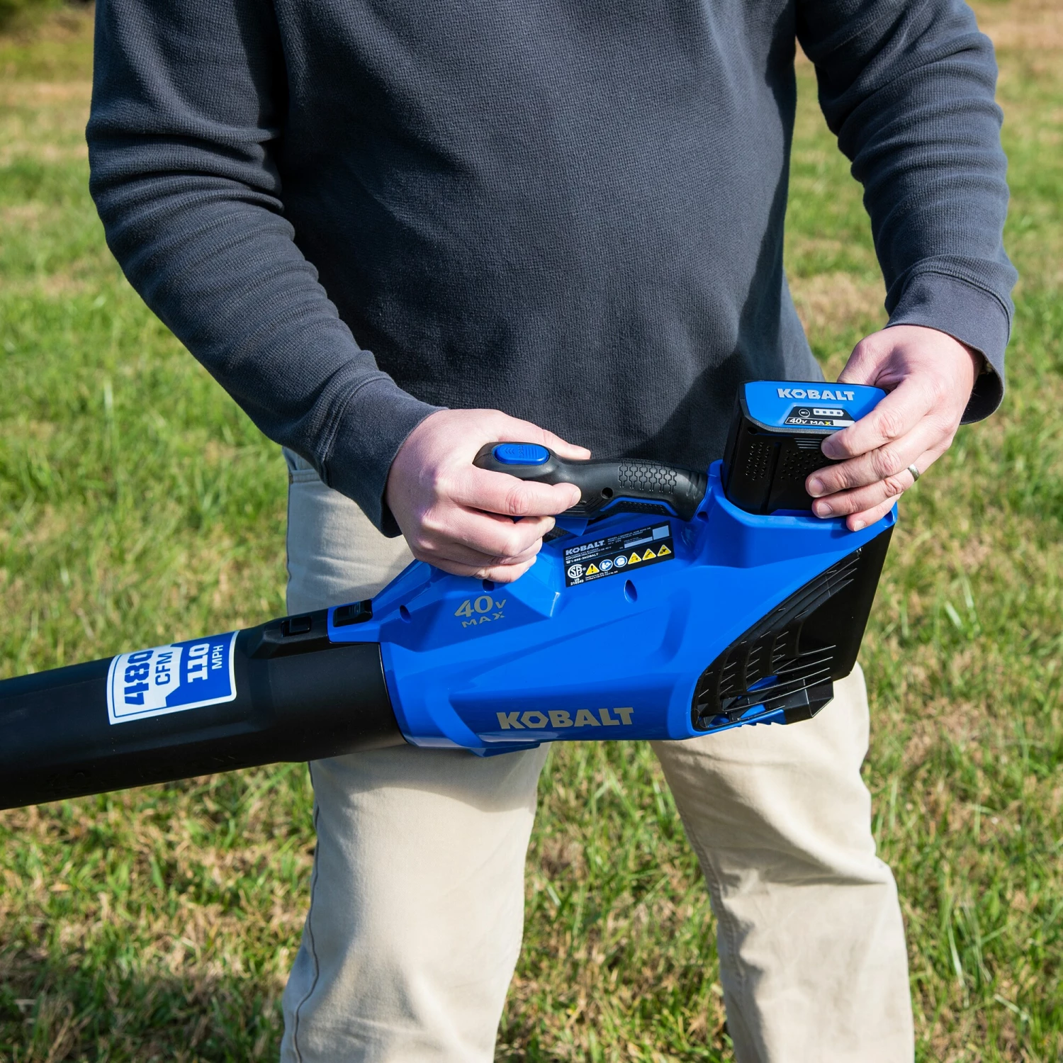 Kobalt 40-Volt Max 110-MPH Handheld Cordless Electric Leaf Blower(Battery Not Included) - Outdoor Tools & Equipment 9 Kobalt 40-Volt Max 110-MPH Handheld Cordless Electric Leaf Blower(Battery Not Included) - Outdoor Tools & Equipment - Image 9