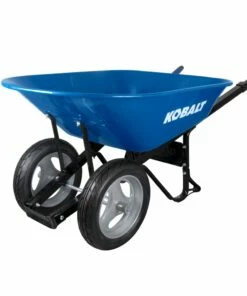 Kobalt 7-cu ft Steel Wheelbarrow with Flat-Free Tire - Outdoor Tools & Equipment
