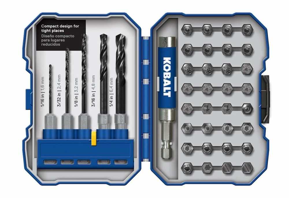 Kobalt 38-Piece Assorted Set Black Oxide Coated Hss Twist Drill Bit Set - Power Tool Accessories 1 Kobalt 38-Piece Assorted Set Black Oxide Coated Hss Twist Drill Bit Set - Power Tool Accessories