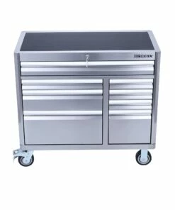 Kobalt 3000 Series 41-in W x 37.5-in H 8-Drawer Stainless Steel Rolling Tool Cabinet (Stainless Steel) - Tool Storage & Work Benches