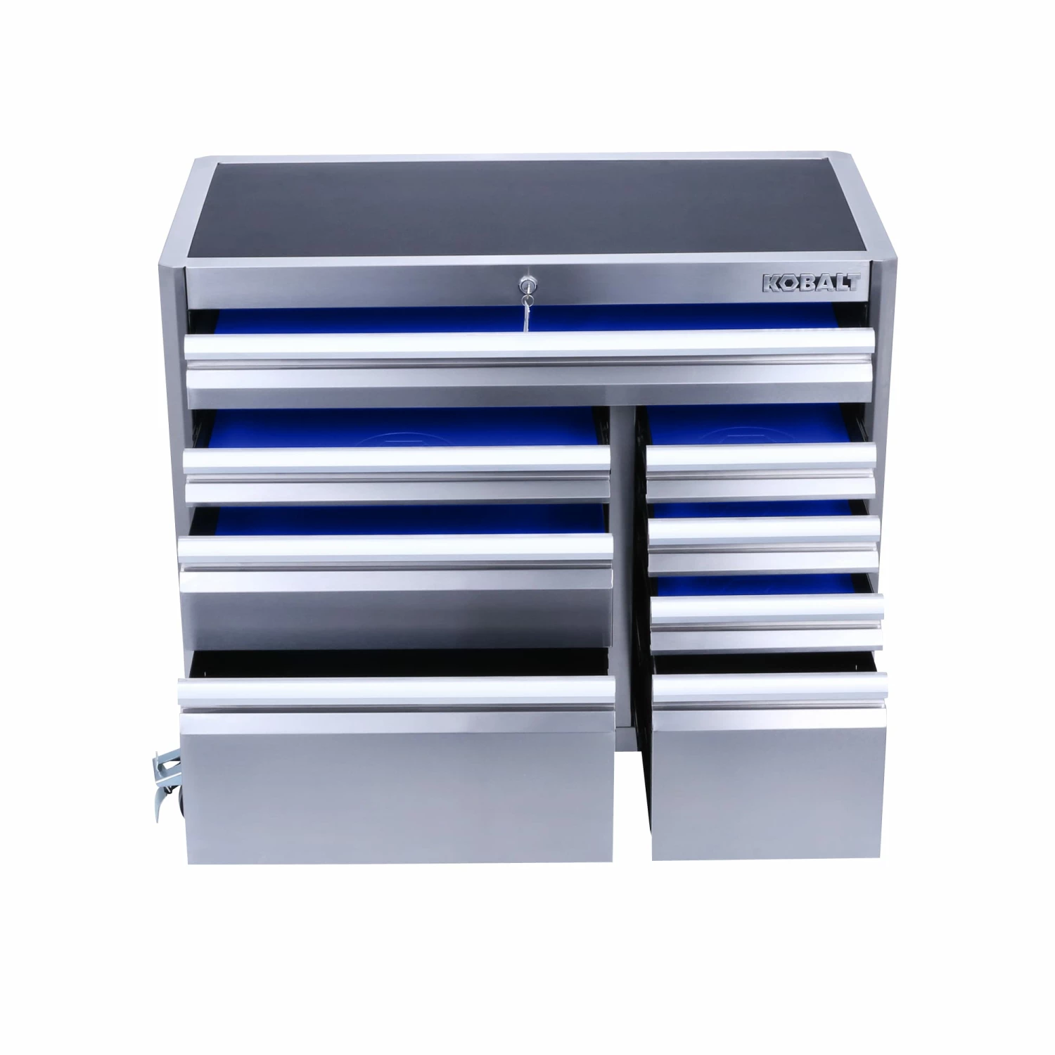 Kobalt 3000 Series 41-in W x 37.5-in H 8-Drawer Stainless Steel Rolling Tool Cabinet (Stainless Steel) - Tool Storage & Work Benches 2 Kobalt 3000 Series 41-in W x 37.5-in H 8-Drawer Stainless Steel Rolling Tool Cabinet (Stainless Steel) - Tool Storage & Work Benches - Image 2