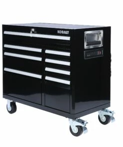 Kobalt 3000 Series 41-in W x 37.5-in H 8-Drawer Steel Rolling Tool Cabinet (Black) - Tool Storage & Work Benches -Kobalt Sales Store 11561562