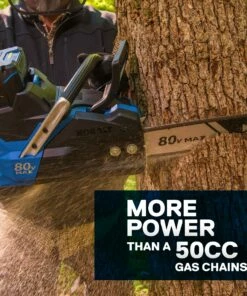 Kobalt 80-Volt Max 18-in Brushless Cordless Electric Chainsaw 5 Ah (Battery & Charger Included) - Outdoor Tools & Equipment -Kobalt Sales Store 12049904