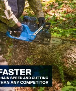 Kobalt 80-Volt Max 18-in Brushless Cordless Electric Chainsaw 5 Ah (Battery & Charger Included) - Outdoor Tools & Equipment -Kobalt Sales Store 12049906