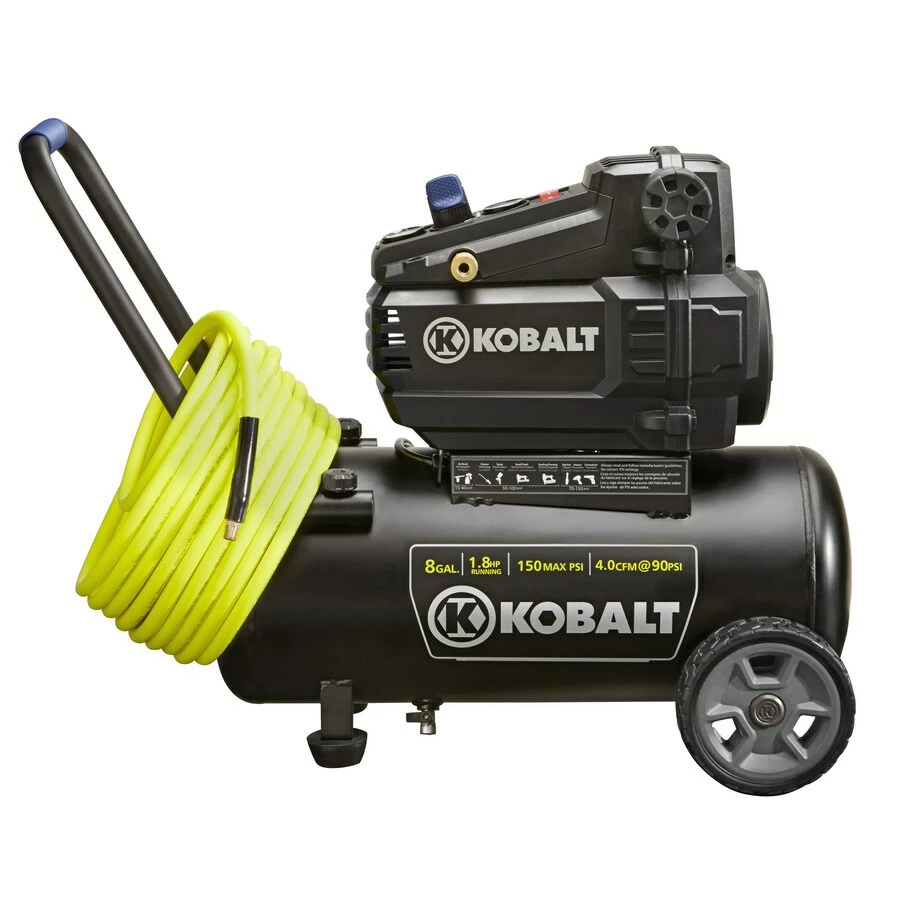 Kobalt 8-Gallon Single Stage Portable Electric Horizontal Air Compressor - Air Tools & Compressors 8 Kobalt 8-Gallon Single Stage Portable Electric Horizontal Air Compressor - Air Tools & Compressors - Image 8