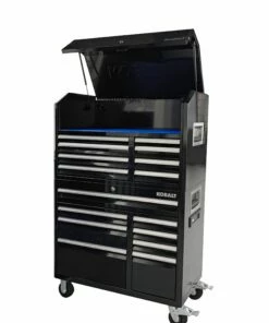 Kobalt 3000 Series 41-in W x 37.5-in H 8-Drawer Steel Rolling Tool Cabinet (Black) - Tool Storage & Work Benches -Kobalt Sales Store 15319015 scaled