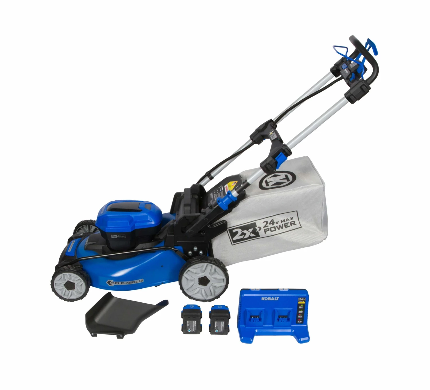 Kobalt 24-Volt Brushless 20-in Self-propelled Cordless Electric Lawn Mower 5 Ah (Battery and Charger Included) - Outdoor Tools & Equipment 1 Kobalt 24-Volt Brushless 20-in Self-propelled Cordless Electric Lawn Mower 5 Ah (Battery and Charger Included) - Outdoor Tools & Equipment