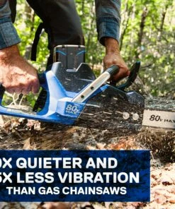 Kobalt 80-Volt Max 18-in Brushless Cordless Electric Chainsaw 5 Ah (Battery & Charger Included) - Outdoor Tools & Equipment -Kobalt Sales Store 15870084