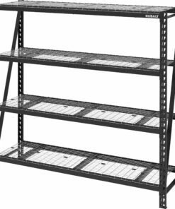 Kobalt 77-in W x 24-in D x 72-in H 4-Tier Heavy Duty Steel Utility - Shelves & Shelving