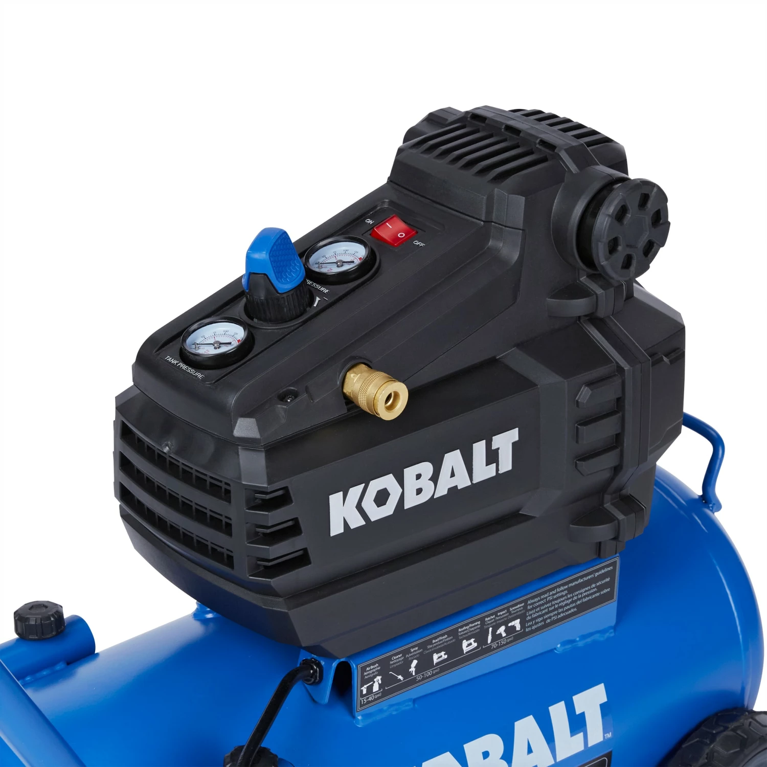 Kobalt 8-Gallon Single Stage Portable Electric Horizontal Air Compressor - Air Tools & Compressors 2 Kobalt 8-Gallon Single Stage Portable Electric Horizontal Air Compressor - Air Tools & Compressors - Image 2