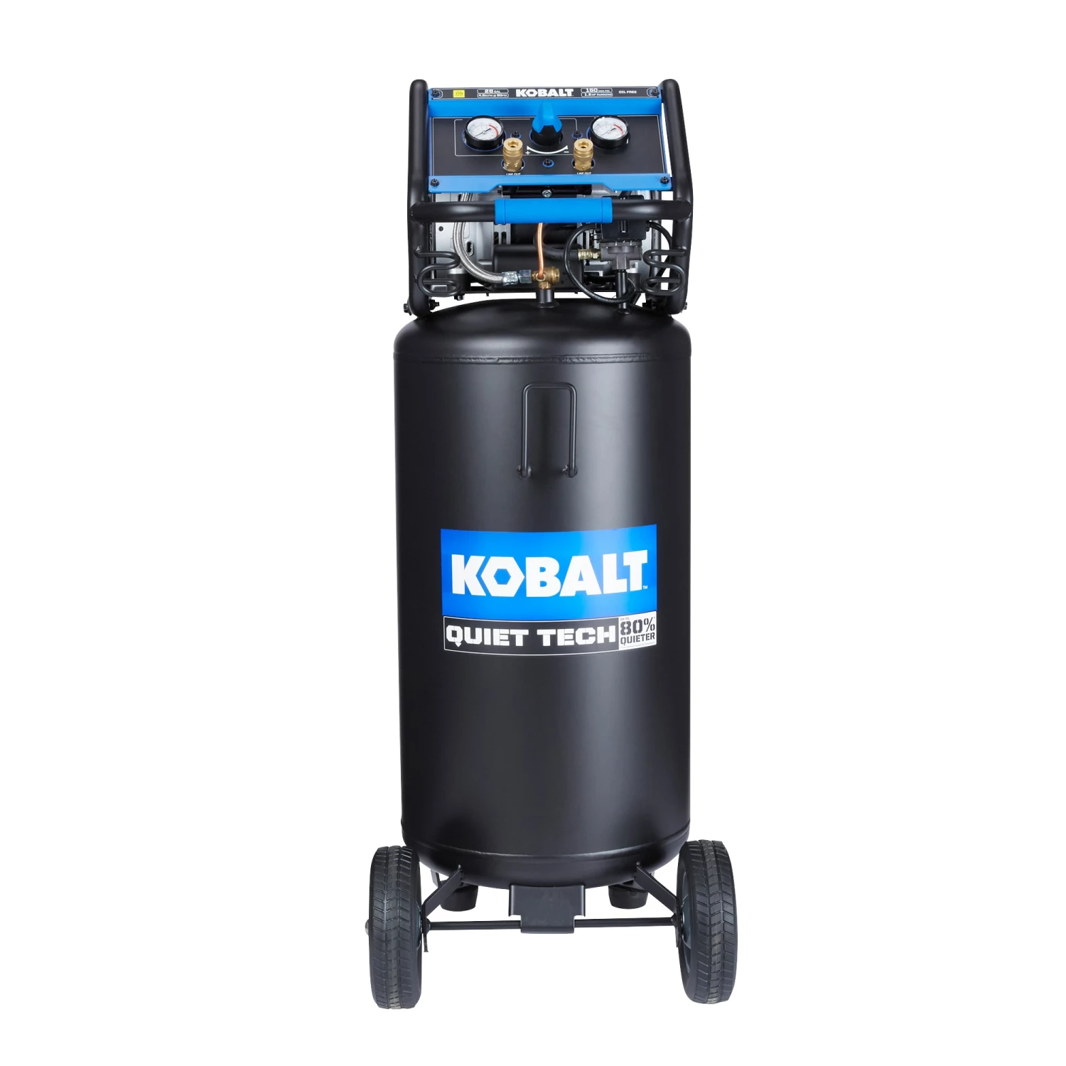Kobalt Quiet Tech 26-Gallon Single Stage Portable Corded Electric Vertical Air Compressor - Air Tools & Compressors 2 Kobalt Quiet Tech 26-Gallon Single Stage Portable Corded Electric Vertical Air Compressor - Air Tools & Compressors - Image 2