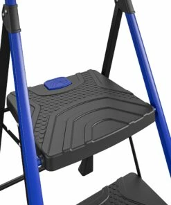 Kobalt 2-Step 300-lb Capacity Black Steel Foldable Step Stool - Ladders & Scaffolding -Kobalt Sales Store 17788049