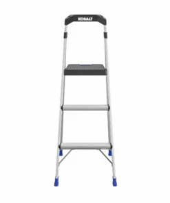Kobalt 3-Step 250-lb Capacity Aluminum Foldable Step Stool - Ladders & Scaffolding