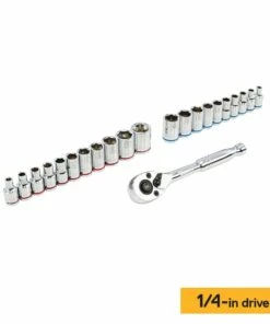 Kobalt Centennial 100-Piece Standard (SAE) and Metric Combination Polished Chrome Mechanics Tool Set (1/4-in; 3/8-in) - Hand Tools -Kobalt Sales Store 40333059