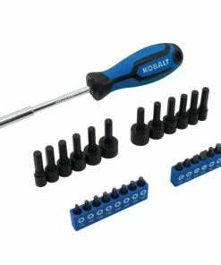Kobalt Centennial 100-Piece Standard (SAE) and Metric Combination Polished Chrome Mechanics Tool Set (1/4-in; 3/8-in) - Hand Tools -Kobalt Sales Store 40333064 scaled