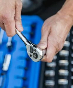 Kobalt Centennial 100-Piece Standard (SAE) and Metric Combination Polished Chrome Mechanics Tool Set (1/4-in; 3/8-in) - Hand Tools -Kobalt Sales Store 40333072 scaled