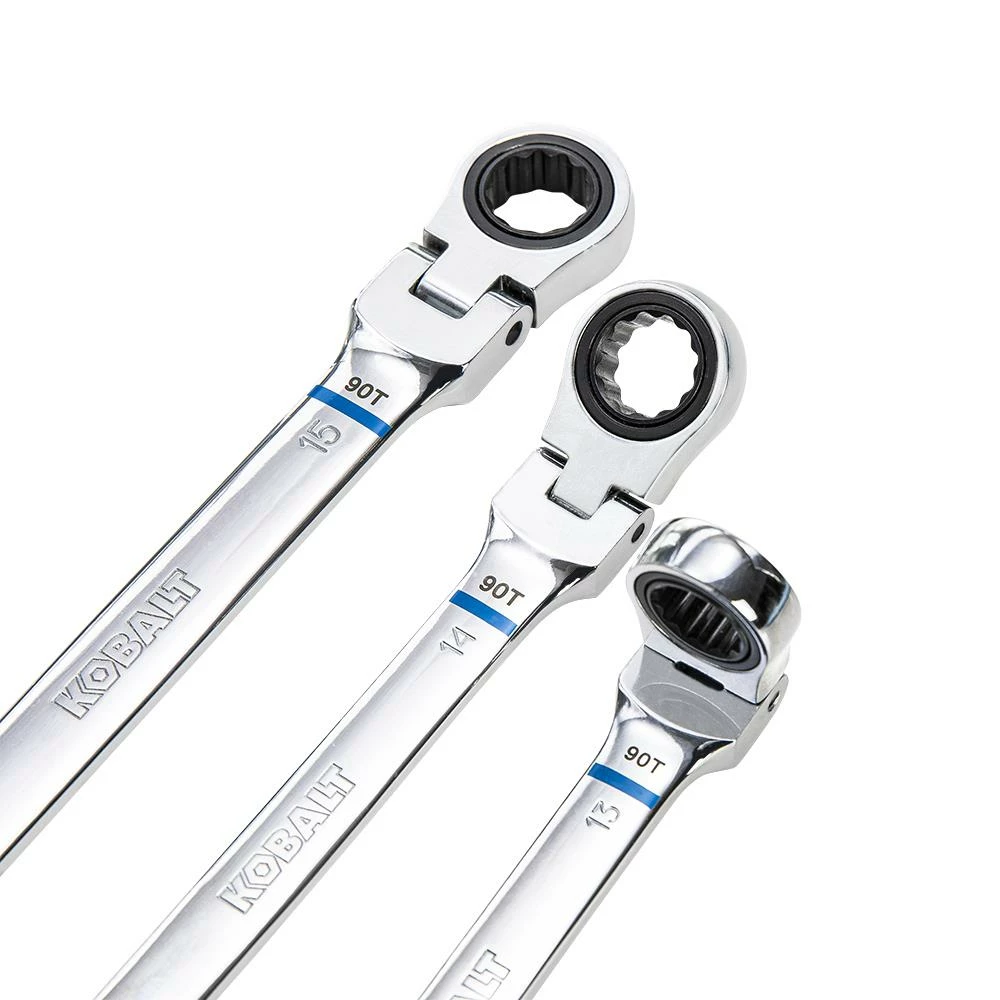 Kobalt 8-Piece Set 12-Point Metric Flexible Head Ratchet Wrench Set - Hand Tools 3 Kobalt 8-Piece Set 12-Point Metric Flexible Head Ratchet Wrench Set - Hand Tools - Image 3