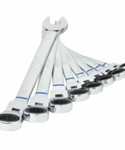 Kobalt 8-Piece Set 12-Point Metric Flexible Head Ratchet Wrench Set - Hand Tools