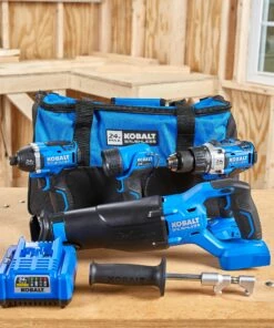 Kobalt 4-Tool 24-Volt Max Brushless Power Tool Combo Kit with Soft Case (1-Battery Included and Charger Included) - Power Tools -Kobalt Sales Store 42096048