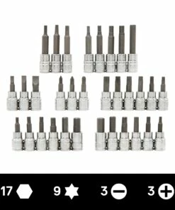 Kobalt 42-Piece 3/8-in Drive Set Hex; Torx; Phillips; Flathead Bit Standard (SAE) and Metric Combination Driver Socket Set - Hand Tools -Kobalt Sales Store 42143243